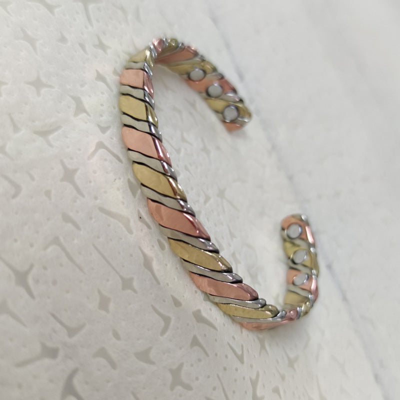 Women's Adjustable Copper Healing Bracelet in Rose Gold