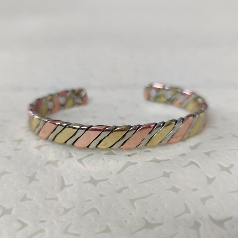 Women's Adjustable Copper Healing Bracelet in Rose Gold